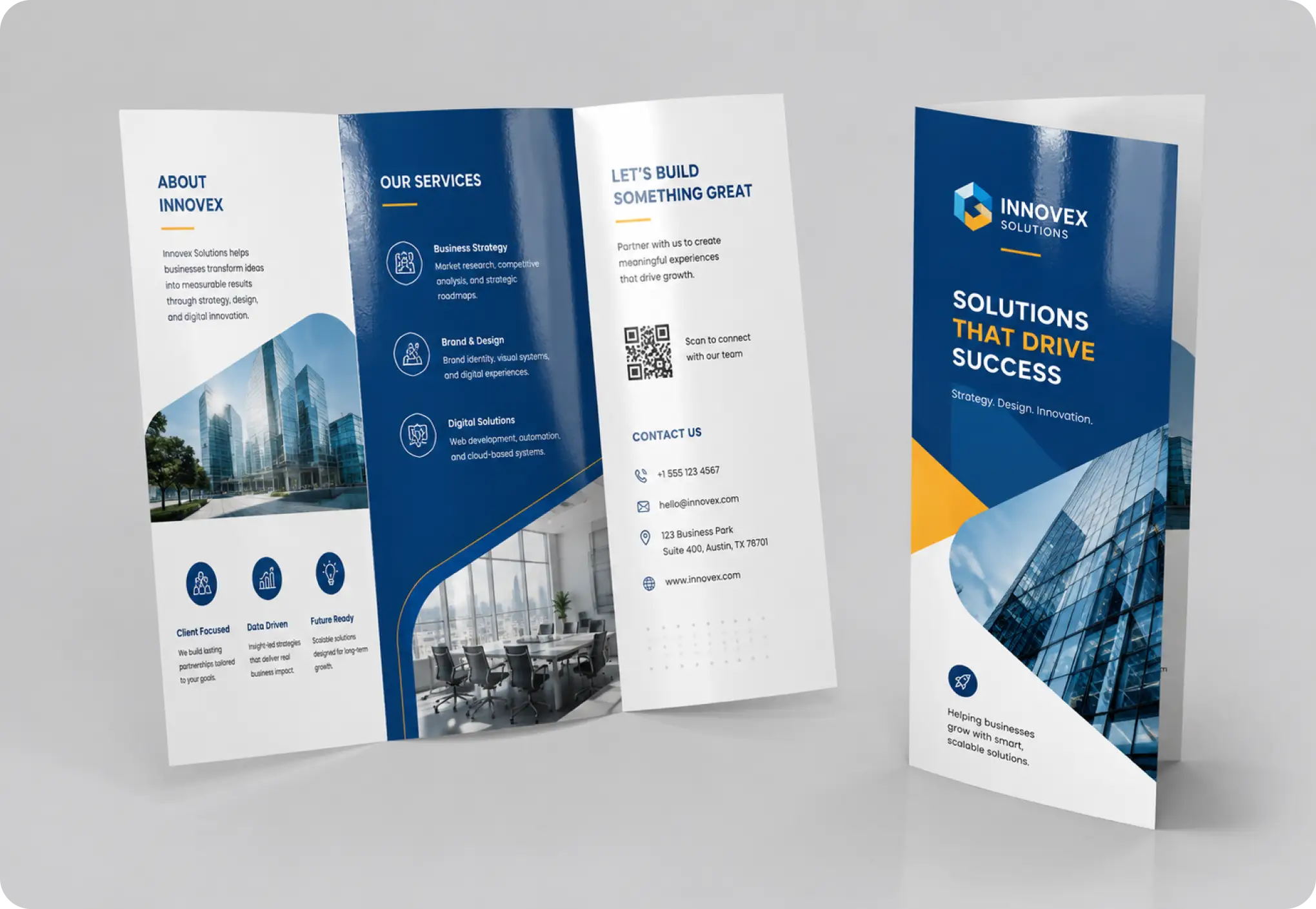 Brochures 100lb + UV (High Gloss)