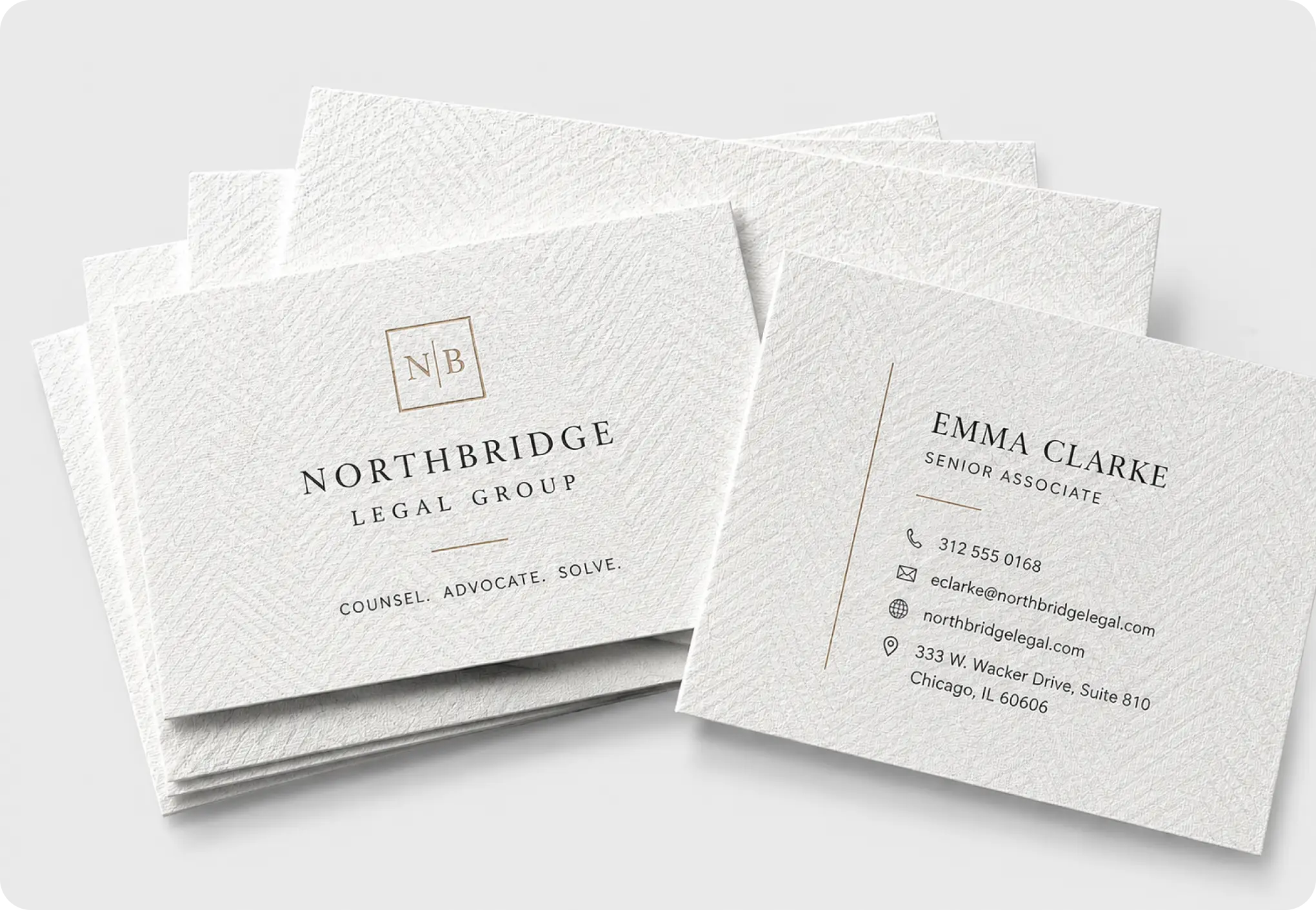 Business cards 13pt Linen Uncoated