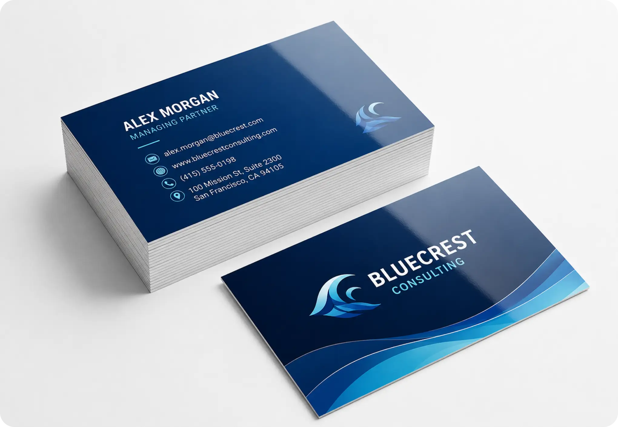 Business cards 18pt Gloss Lamination