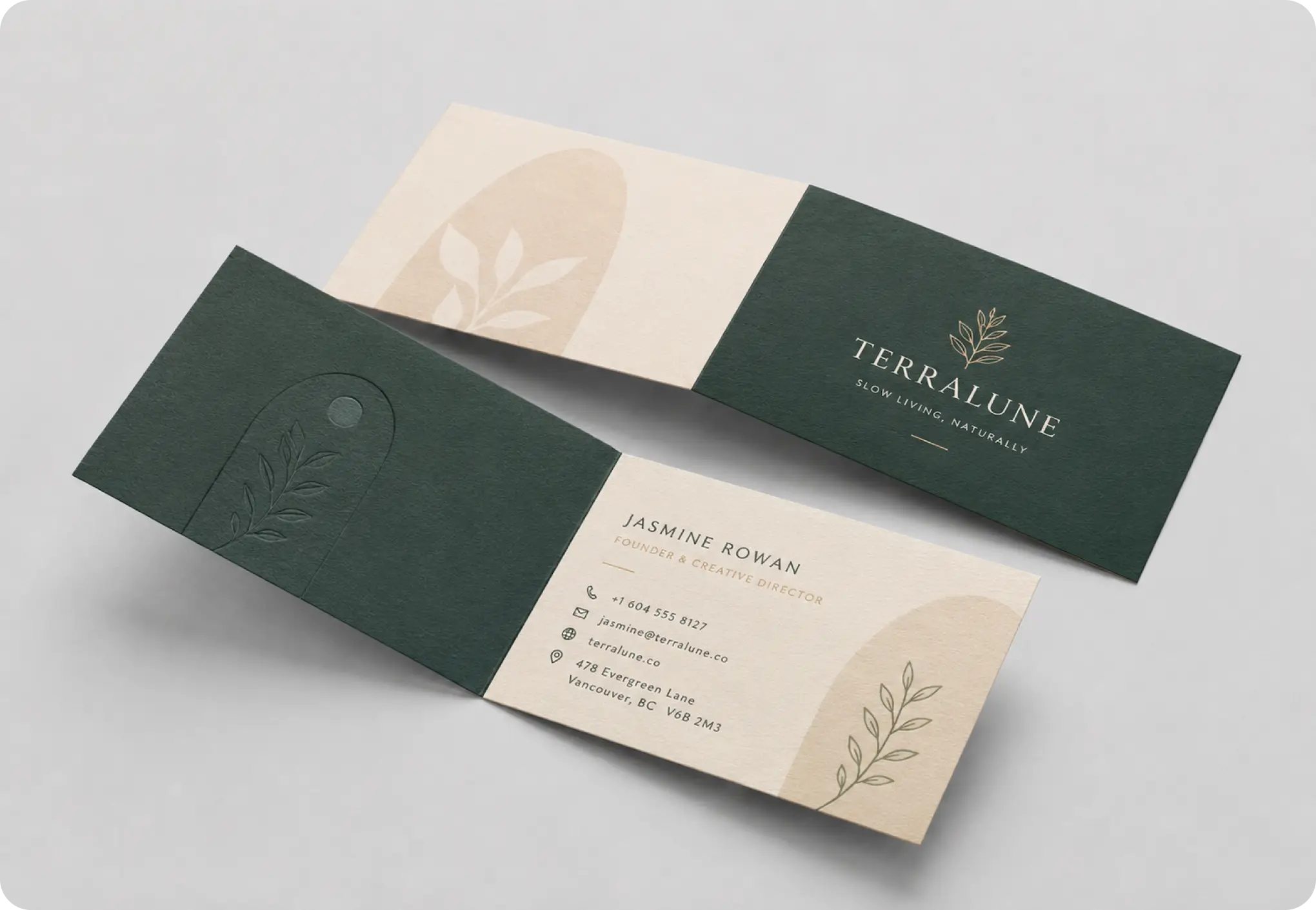 Folded Business Cards 14PT + Matte Finish