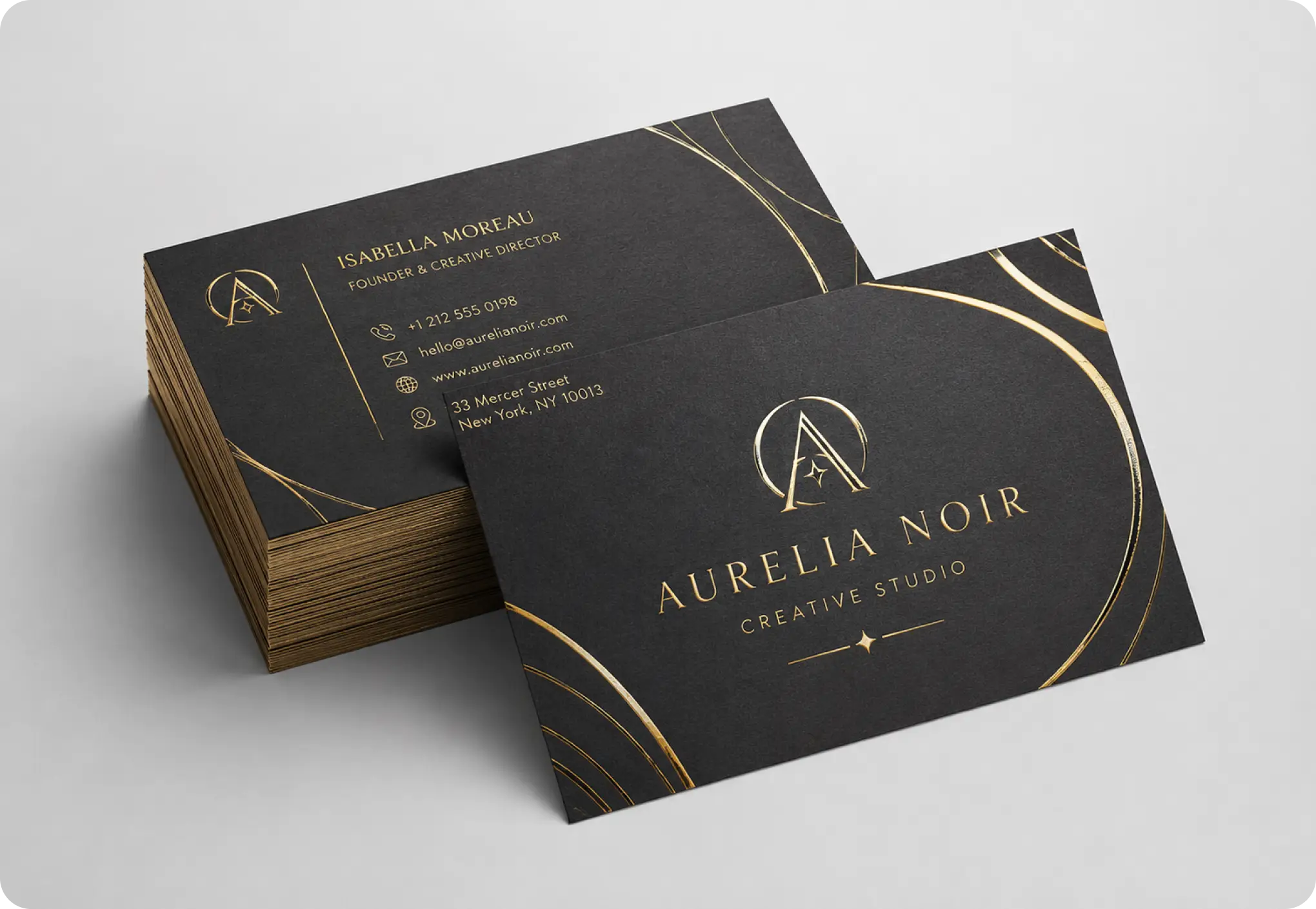 Metallic Foil Business Cards