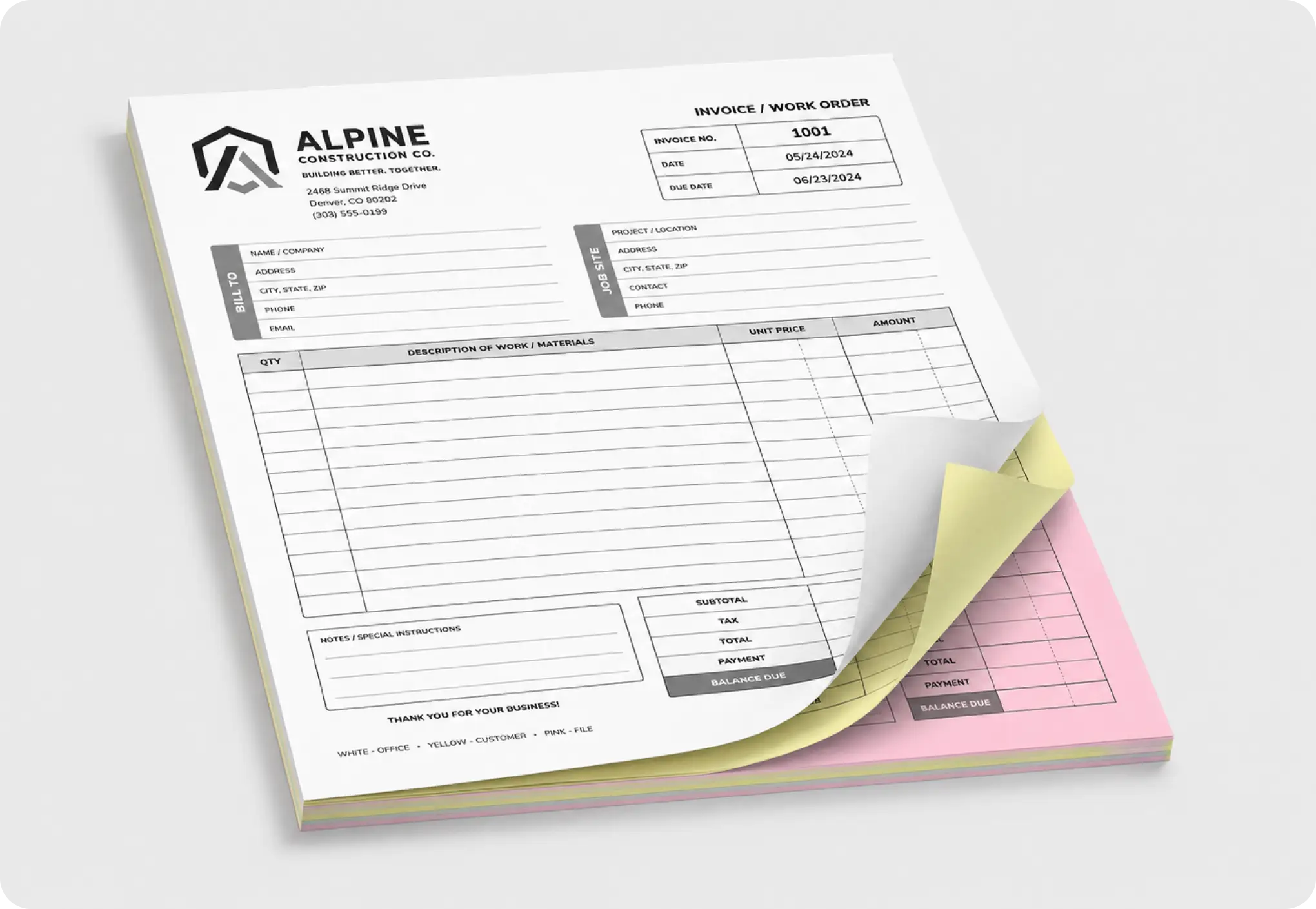 NCR Forms 20lb Uncoated