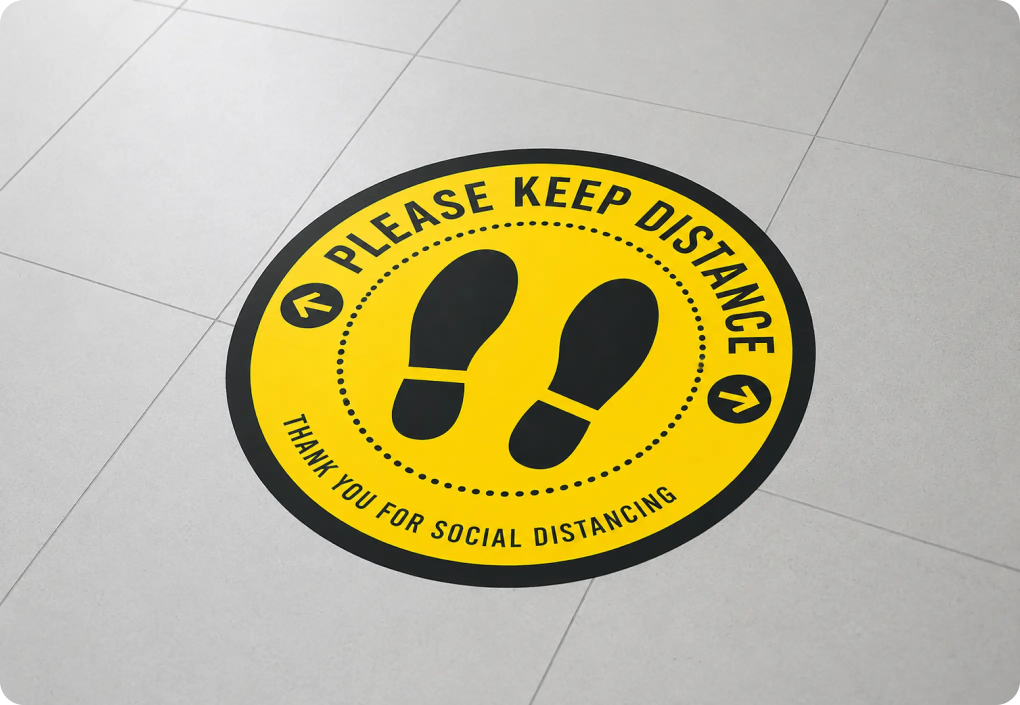 Social Distancing Floor Stickers