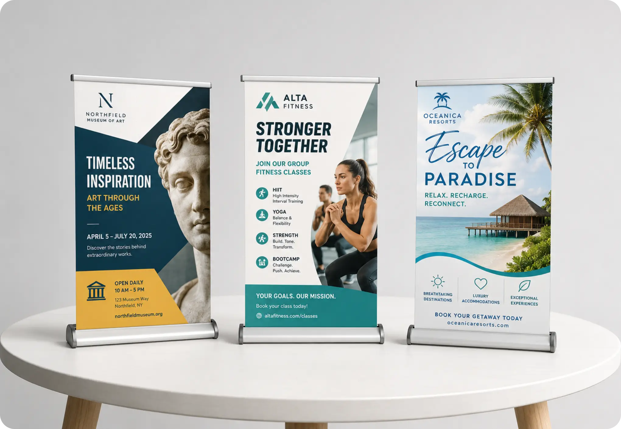 Table Top Pull Up Banner 13 oz Matte Vinyl